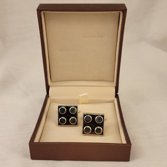 "LEGO" Silver Building Block Cuff Links - Picture 1 of 2